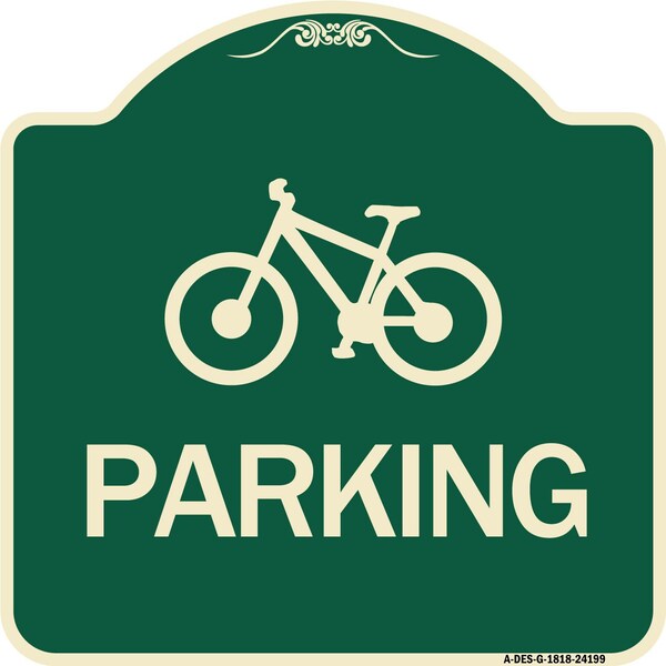 Signmission D4-3 Bicycle Parking Bicycle Parking Heavy-Gauge Aluminum Sign, 18" x 18", G-1818-24199 A-DES-G-1818-24199 - main